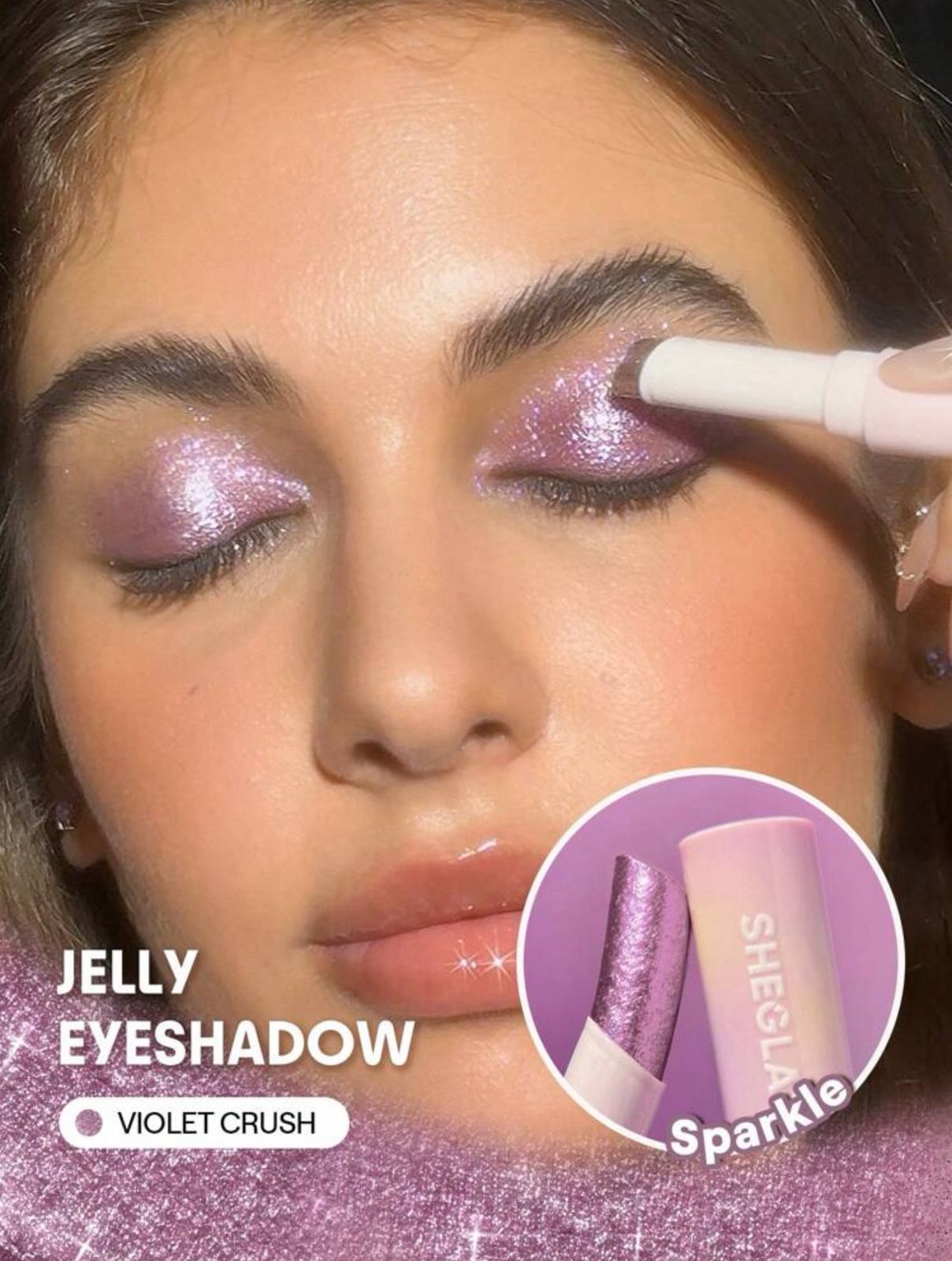 SHEGLAM Crystal Jelly Glaze Stick Multi Use Single Eyeshadow Stick Glitter Shimmer