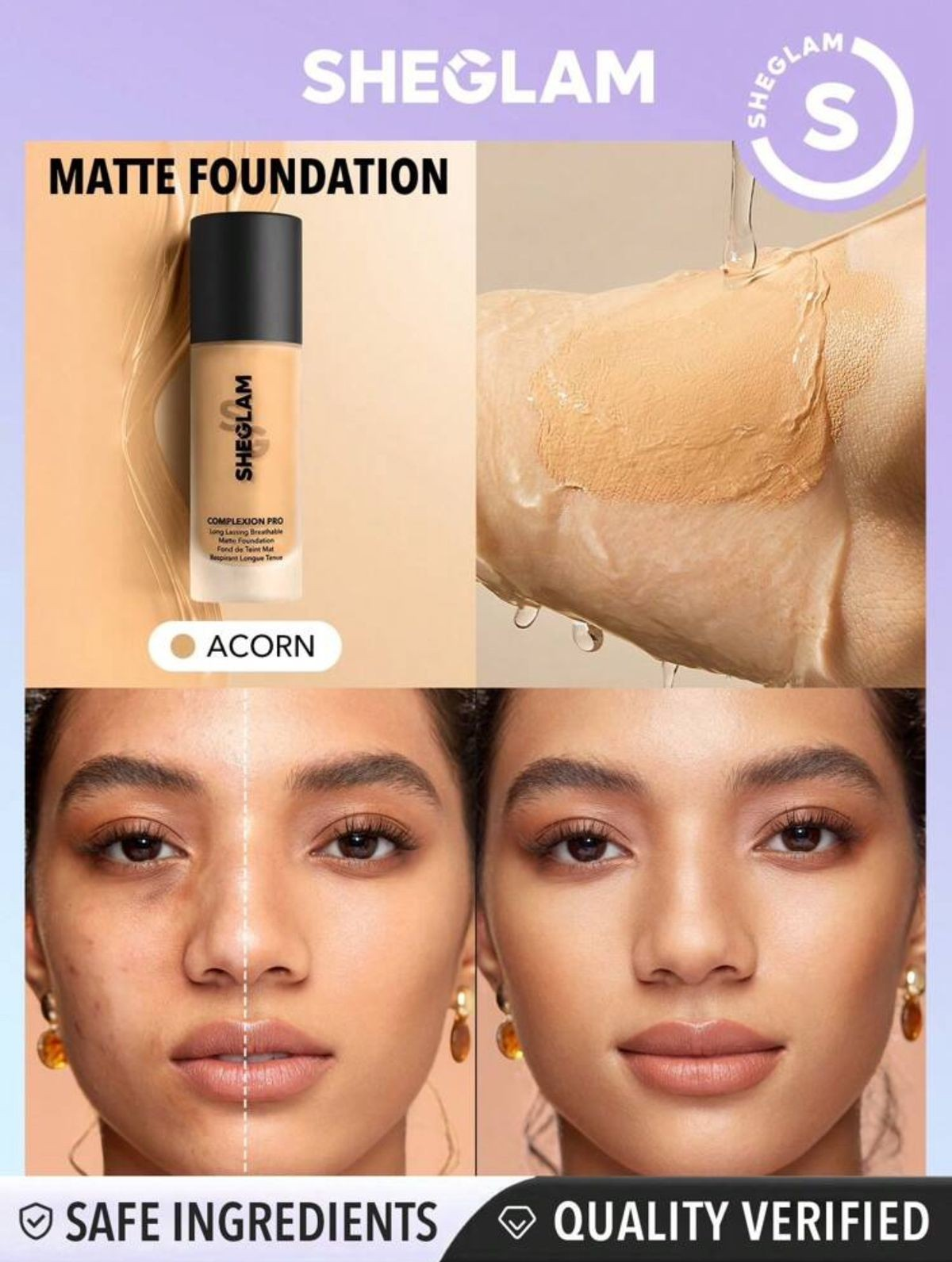 SHEGLAM Complexion Pro Long Lasting Breathable Matte Foundation