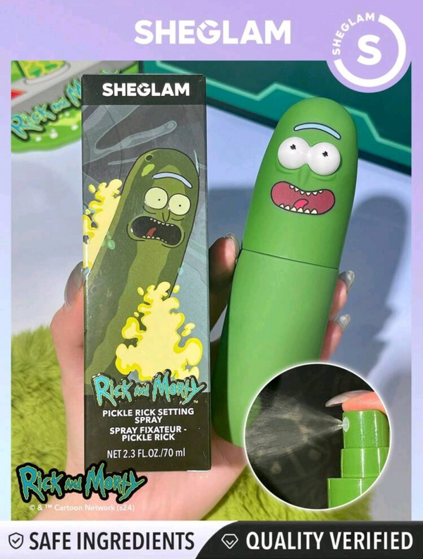 Rick and Morty X SHEGLAM Pickle Rick Setting Spray