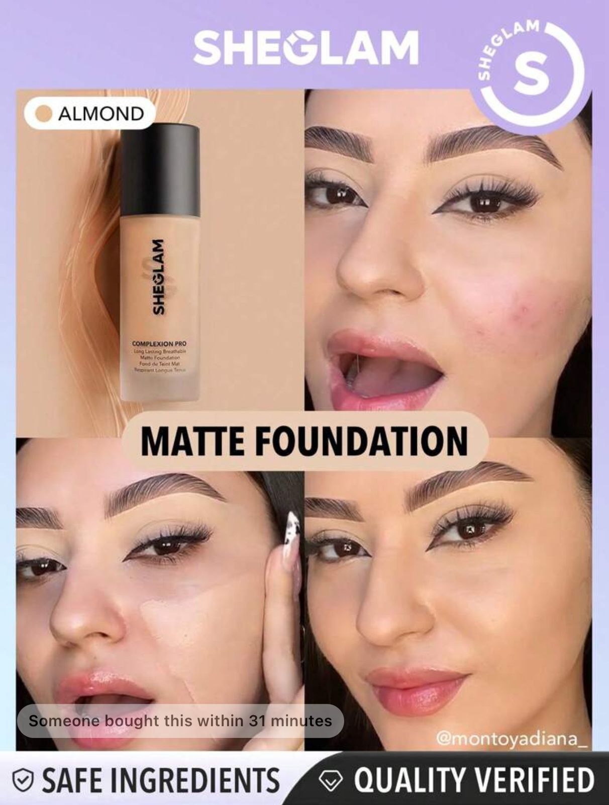 SHEGLAM Complexion Pro Long Lasting Breathable Matte Foundation