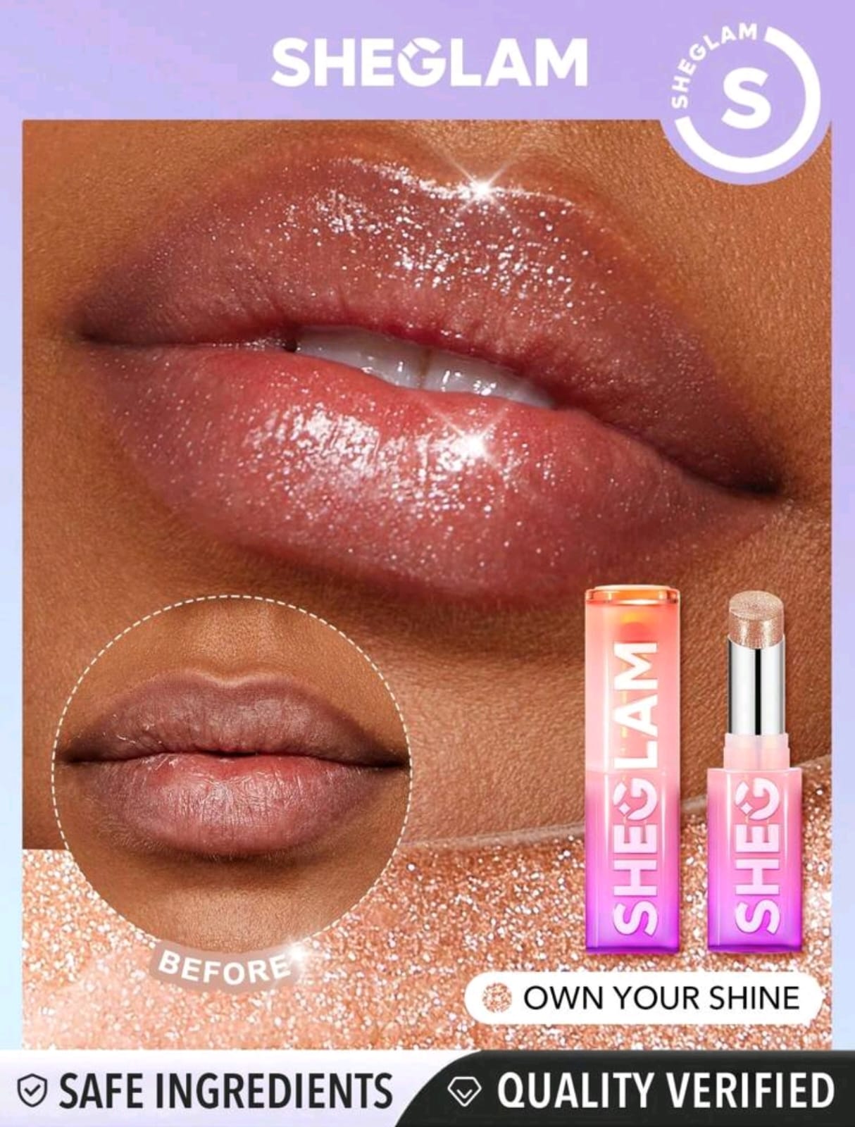 SHEGLAM Mirror Kiss High-Shine Lipstick