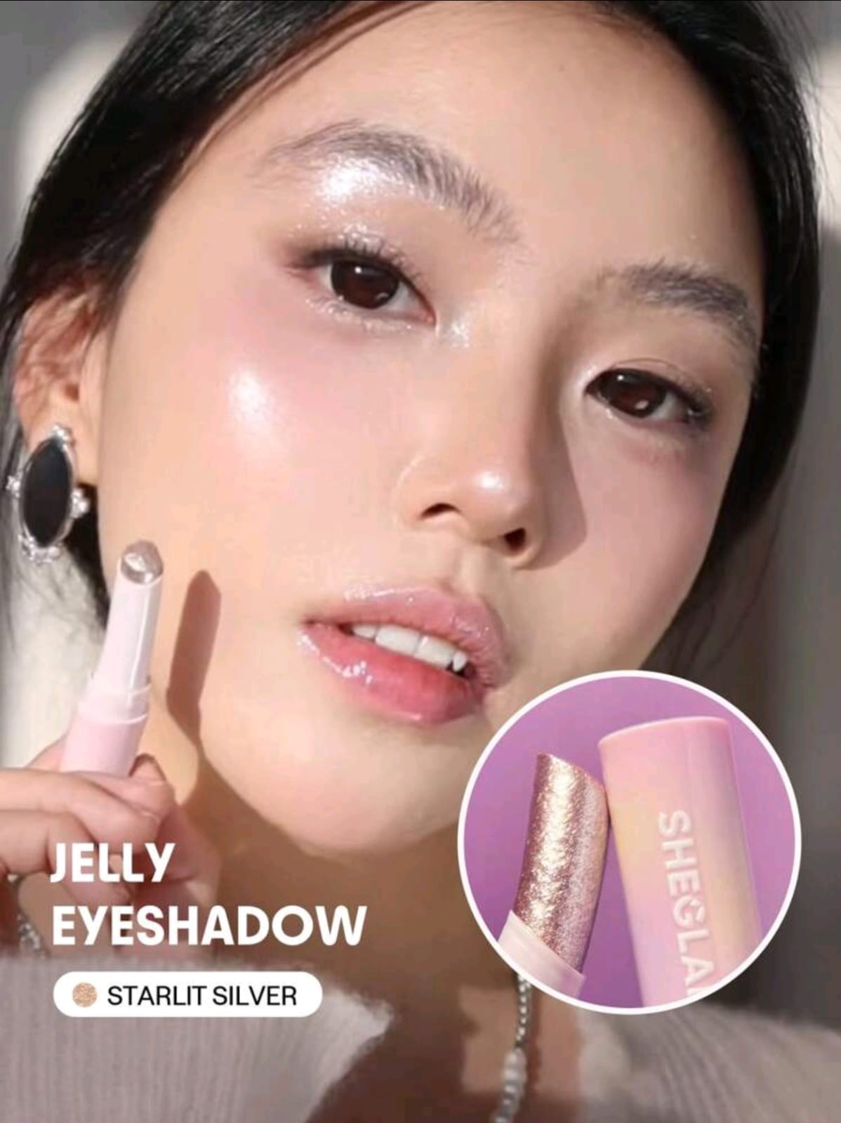 SHEGLAM Crystal Jelly Glaze Stick Multi Use Single Eyeshadow Stick Glitter Shimmer