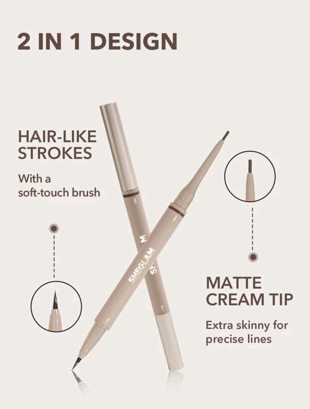 SHEGLAM Brows On Demand 2-In-1 Brow Pencil