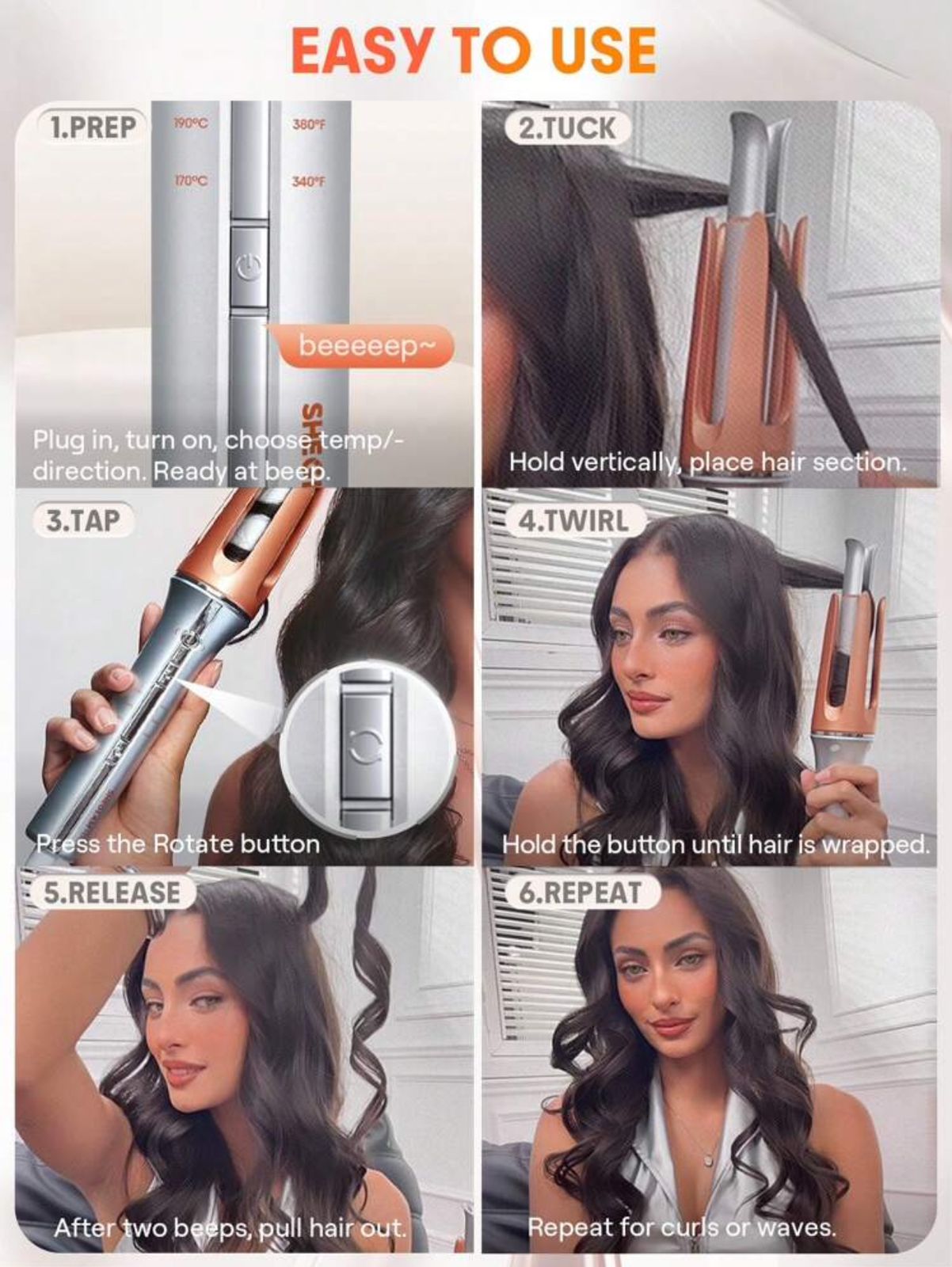 SHEGLAM HAIR It-Curl One-Touch Instant Curler,32mm