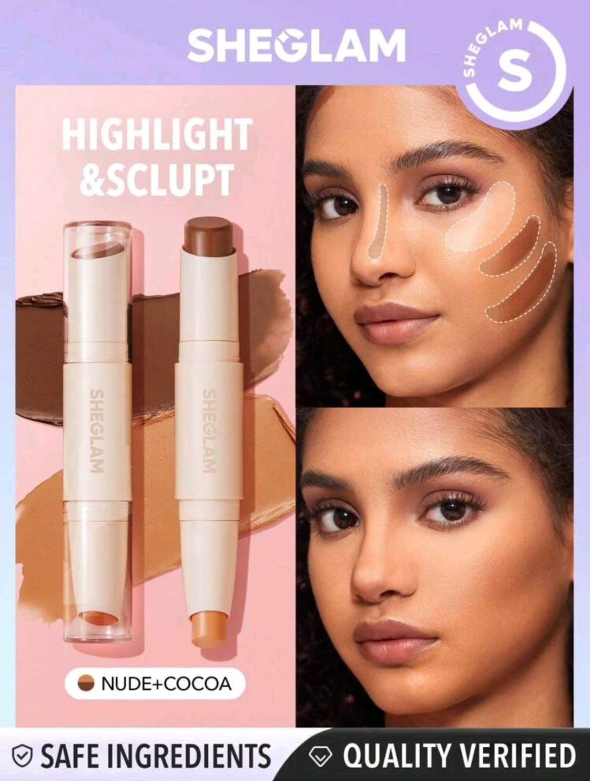 SHEGLAM Color & Sculpt Stick 2 In 1 Contour Dual