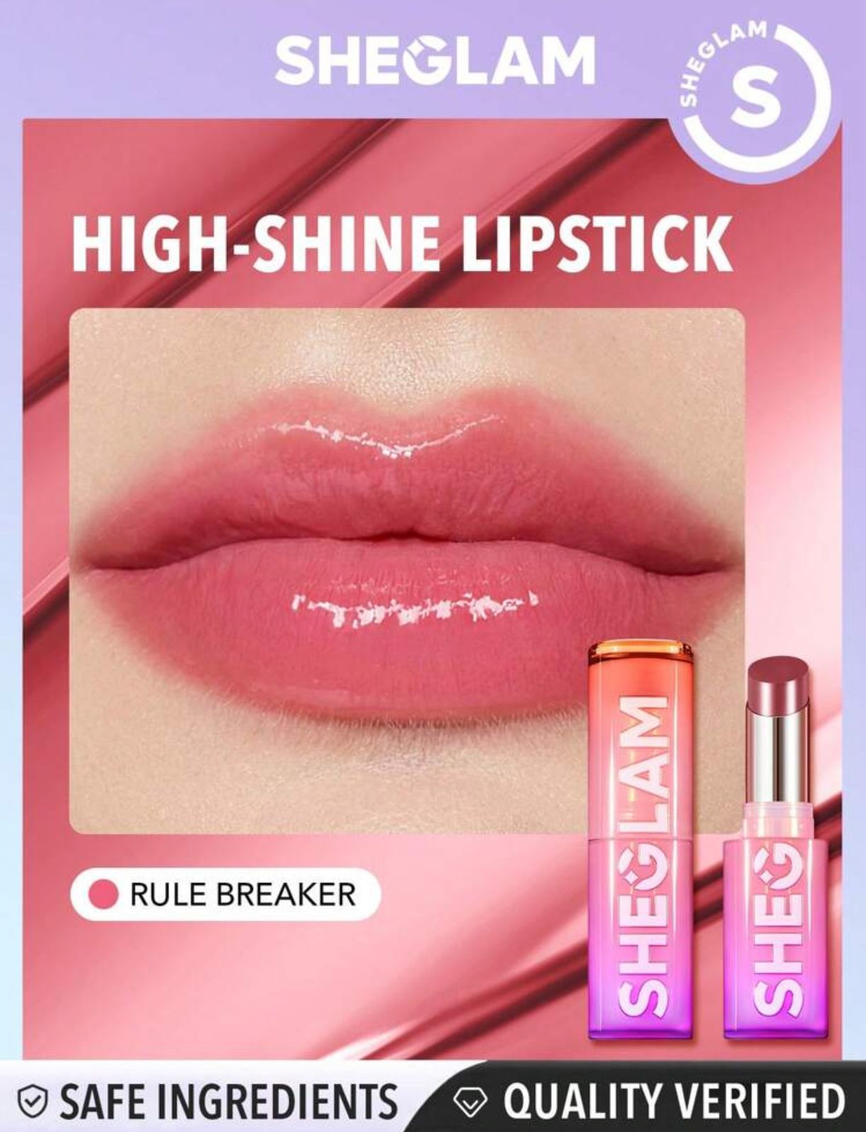 SHEGLAM Mirror Kiss High-Shine Lipstick