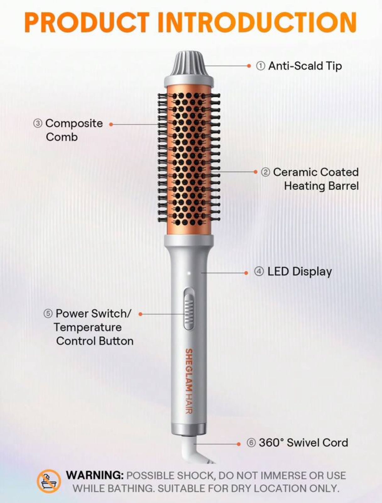 SHEGLAM HAIR It-Curl Thermal Blowout Brush,32mm Thermal Brush
