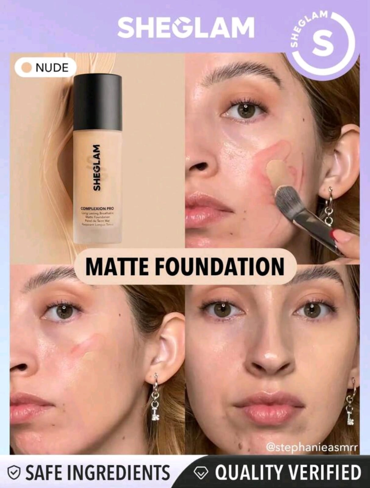 SHEGLAM Complexion Pro Long Lasting Breathable Matte Foundation
