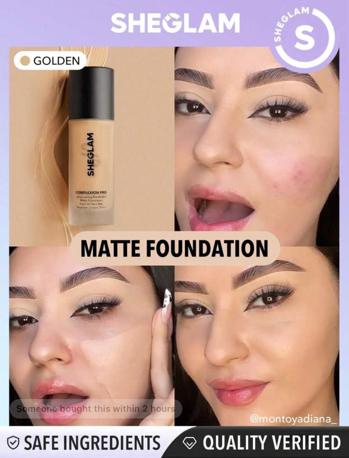 SHEGLAM Complexion Pro Long Lasting Breathable Matte Foundation