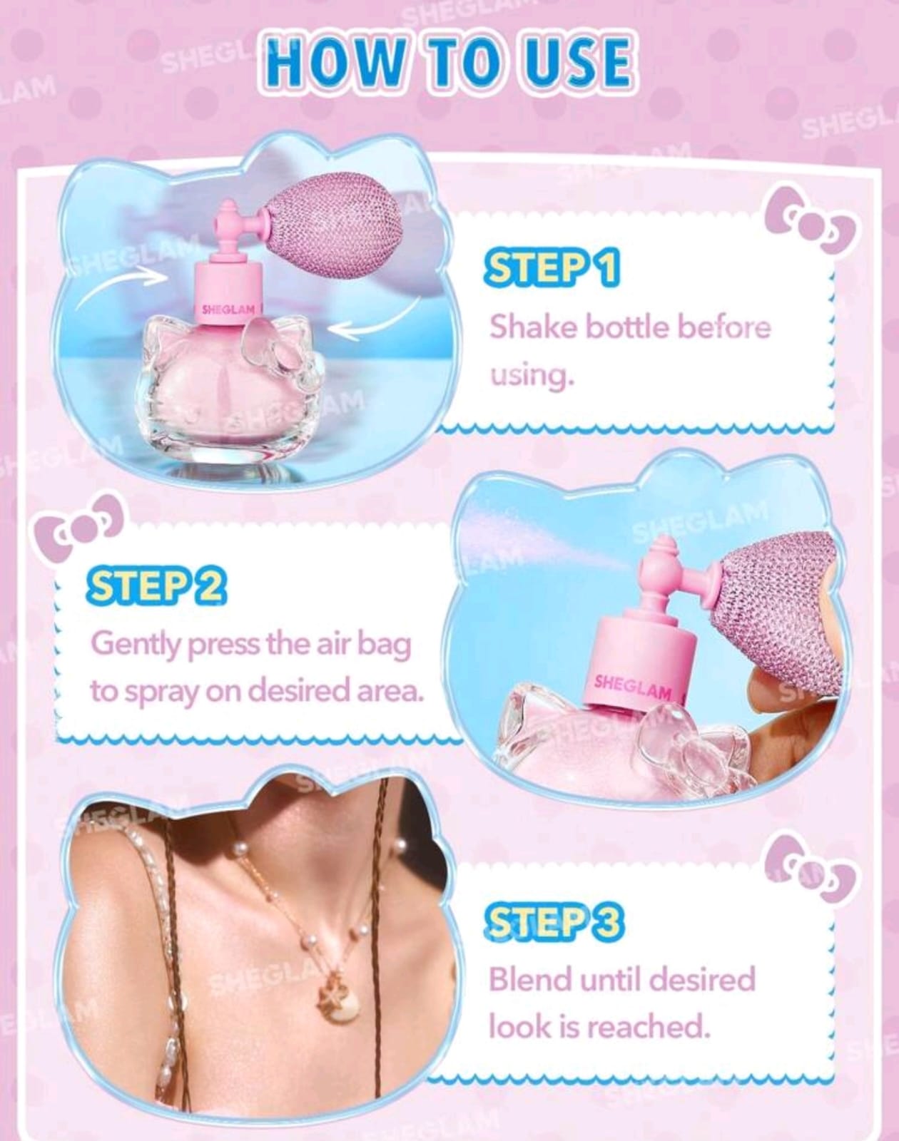 Hello Kitty｜SHEGLAM Bow-Utiful Highlighting Body Mist-Kitty Glow
