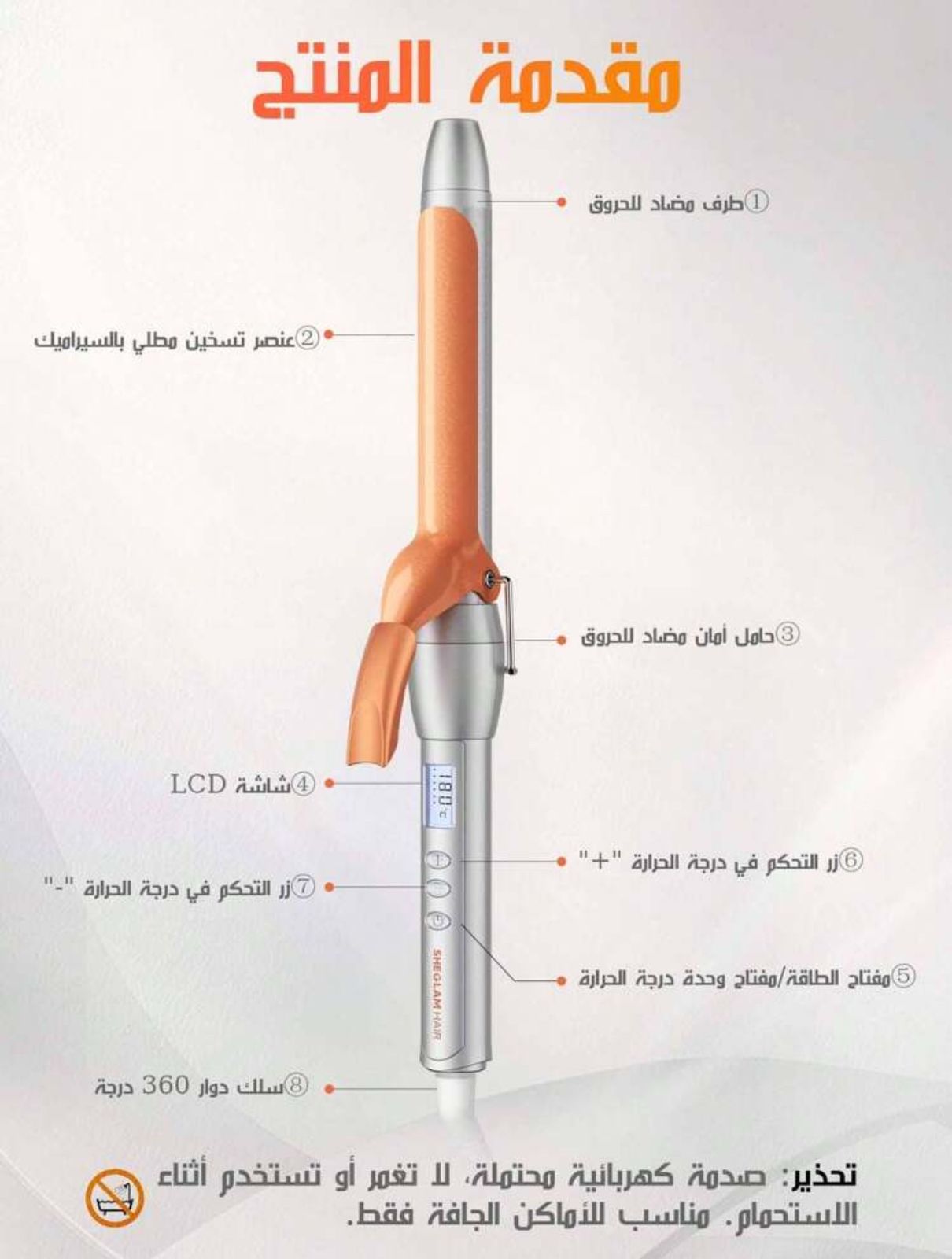 SHEGLAM HAIR It-Curl Curling Iron,Hair Curler,9mm Hair Curling Wand