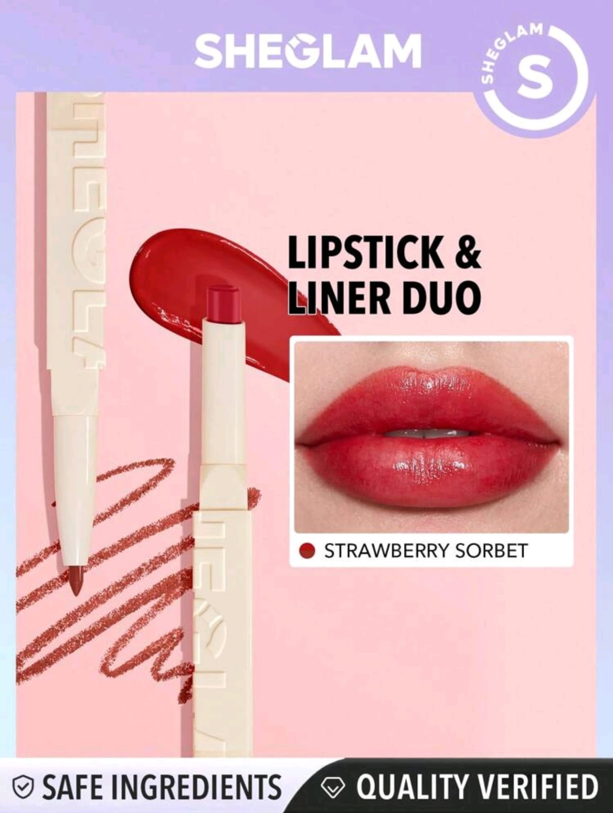SHEGLAM Glam 101 Sheer Tinted Lipstick & Liner Duo