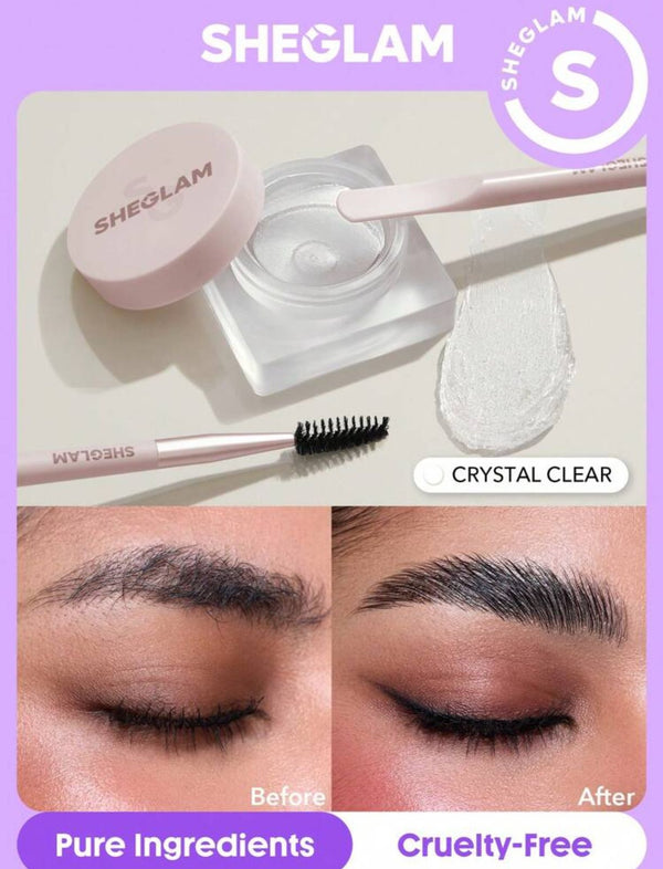 SHEGLAM Set Me Up Brow Hold-Crystal Clear  Waterproof Eyebrow Gel