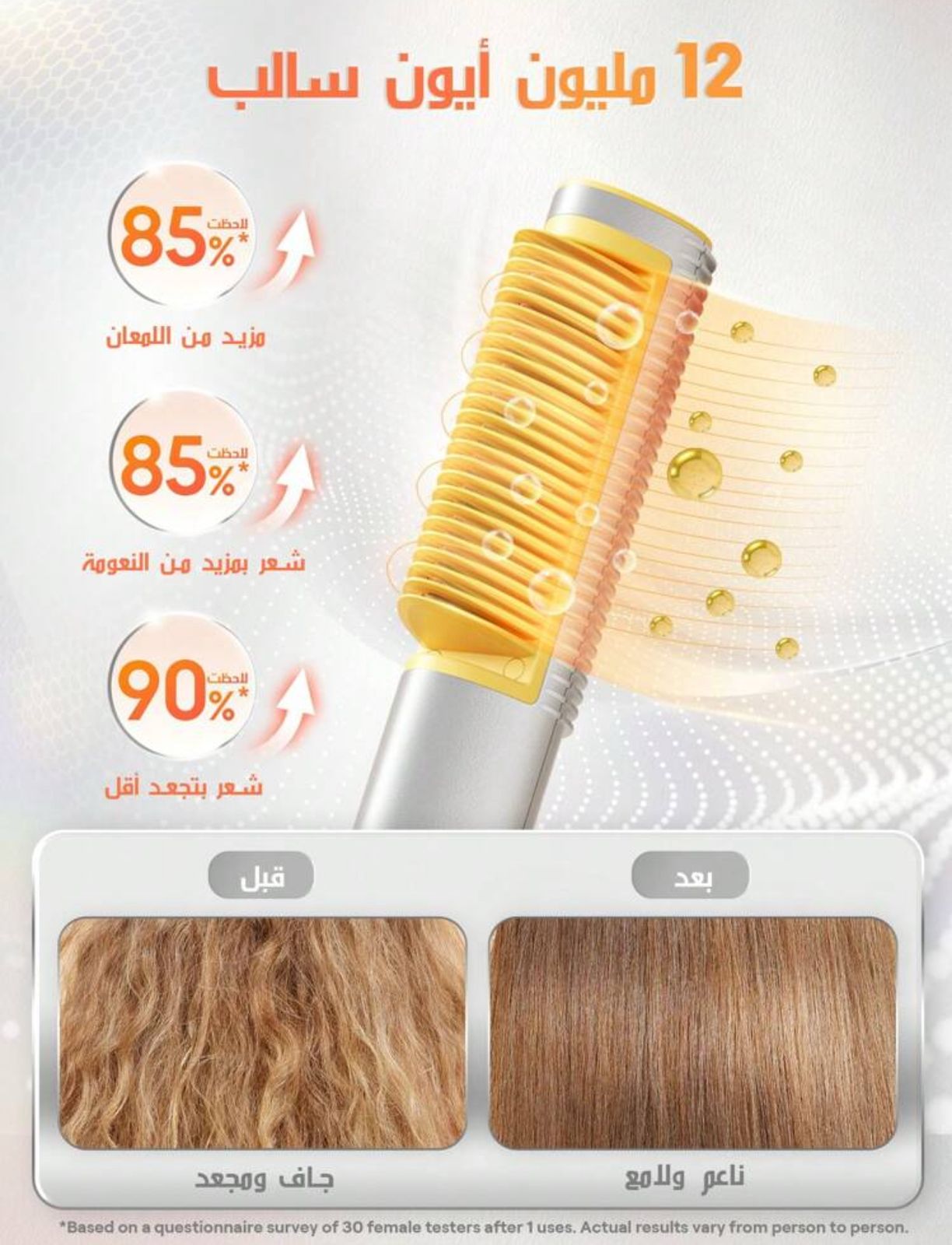 SHEGLAM HAIR Sleek Chic 3D Thermal Straightening Brush,24K Gold Hair