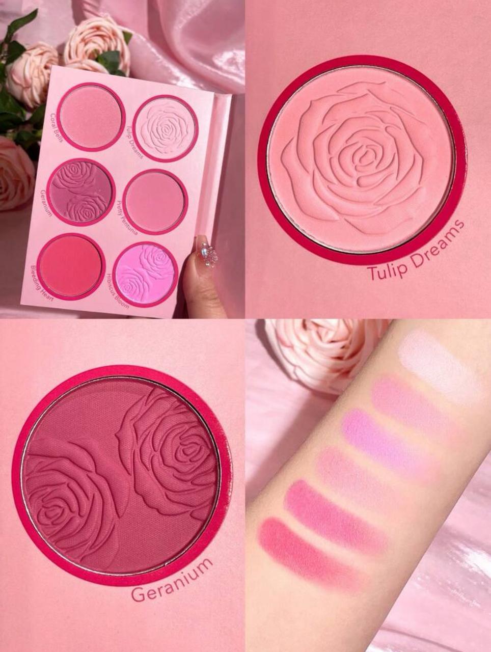 SHEGLAM Floral Flush Blush Palette-Blushing Bouquet 6-Color