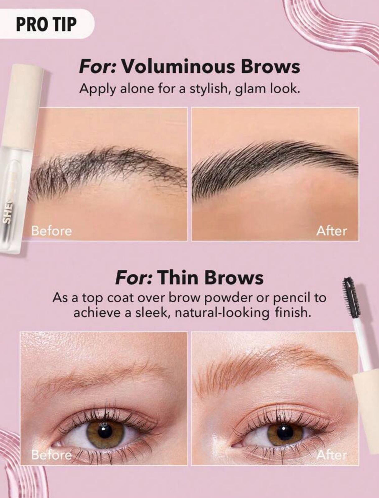 SHEGLAM Set Me Up Brow Gel Long Lasting Waterproof Clear Eyebrow Gel