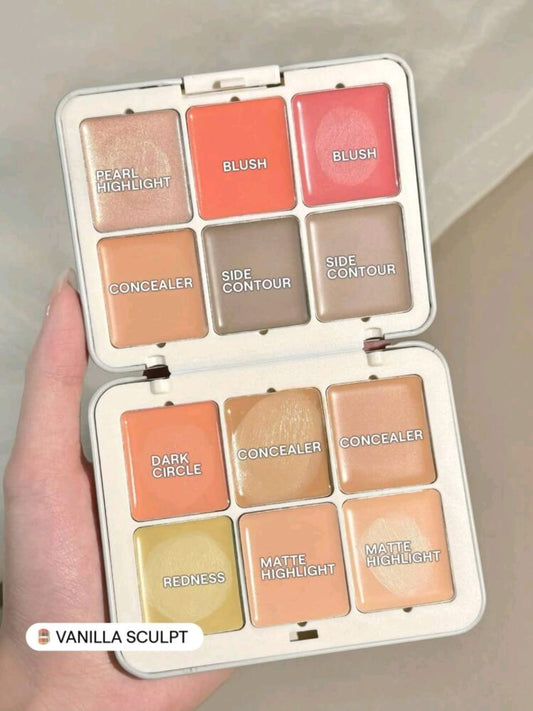 SHEGLAM All About That Face Multifunctional Face Palette-Vanilla Sculpt