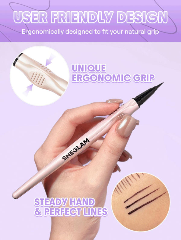 SHEGLAM Glide Control Liquid Eyeliner-Matte Black