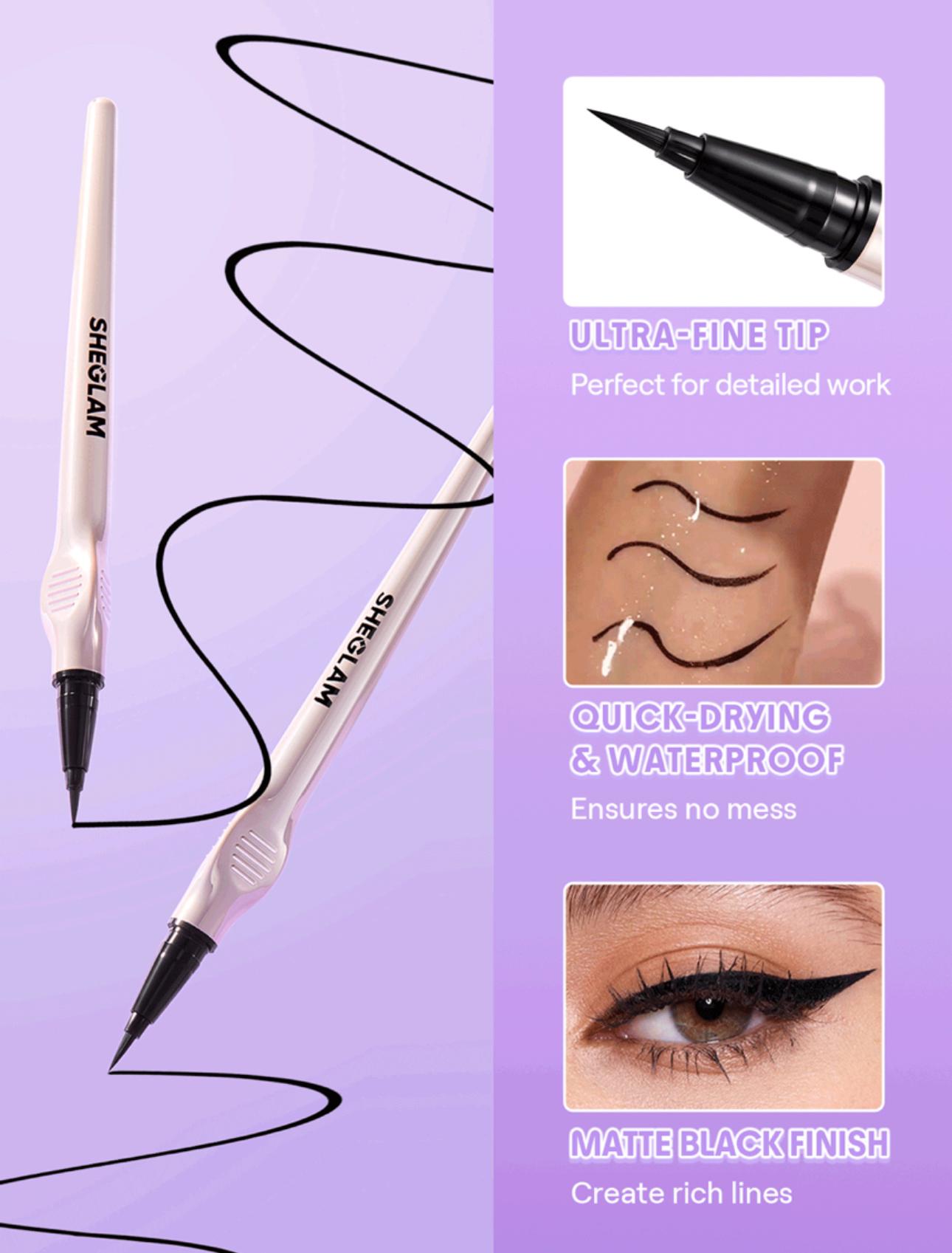 SHEGLAM Glide Control Liquid Eyeliner-Matte Black