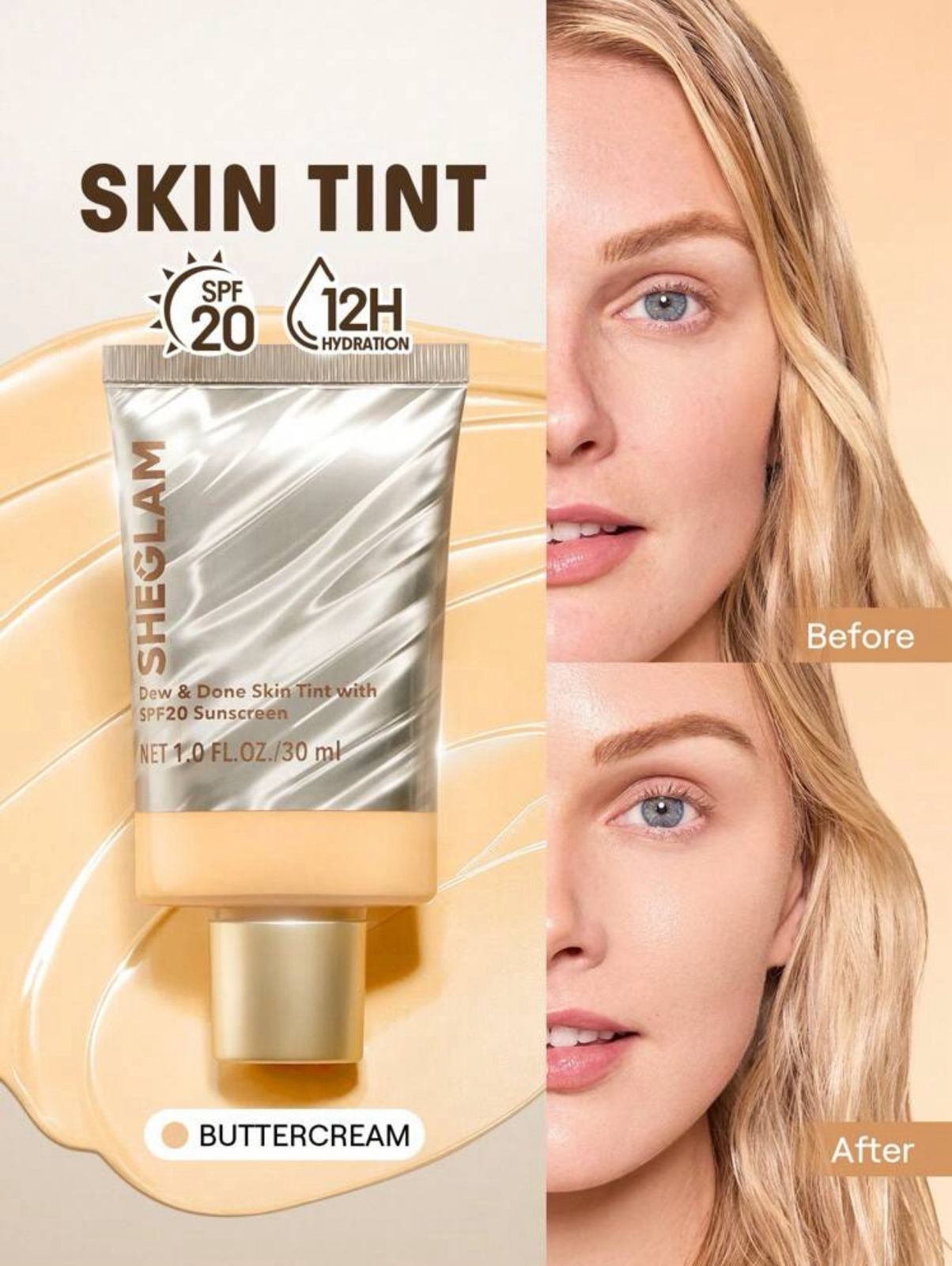 SHEGLAM Dew & Done Skin Tint With Spf20