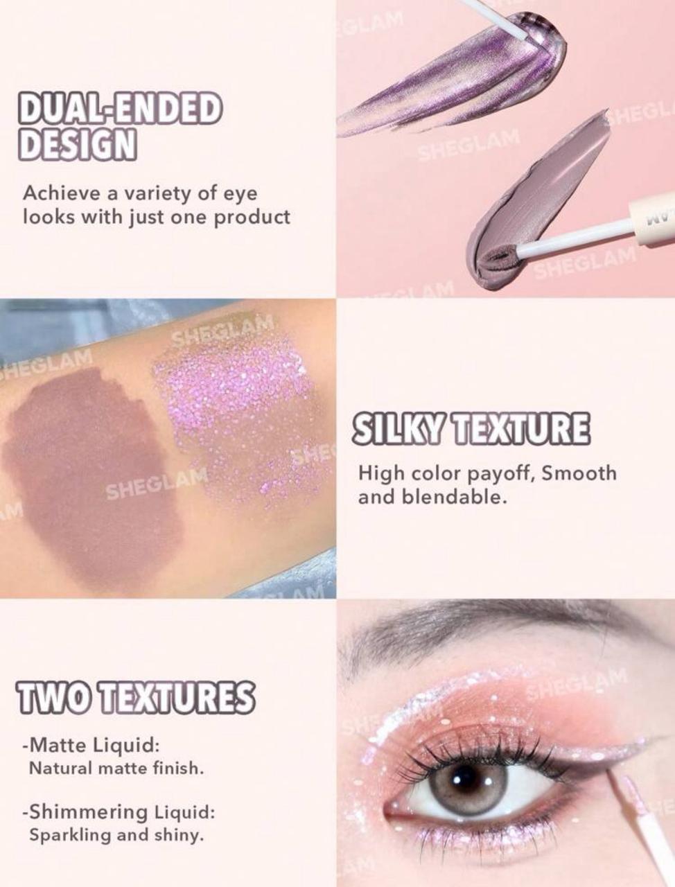 SHEGLAM Silk & Sparkle Double Ended Liquid Eyeshadow
