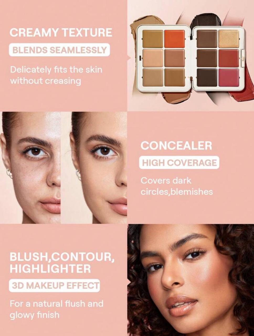 SHEGLAM All About That Face Multifunctional Face Palette-Mocha Sculpt