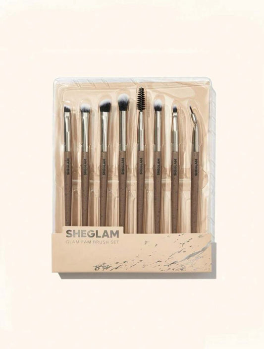 SHEGLAM Glam Fam Brush Set 8 Pcs Makeup Brush Kit Set