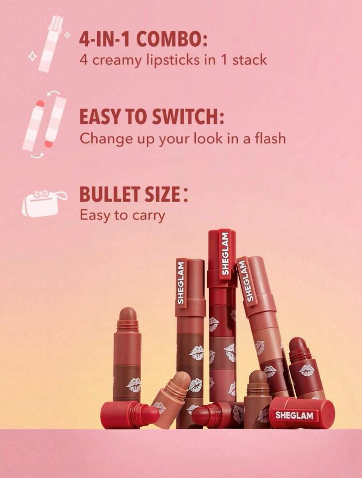 SHEGLAM Mega Lip Stacks 4 In 1