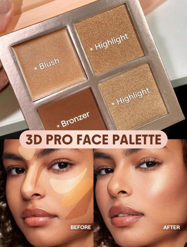 SHEGLAM 3D Pro Face Palette-Dune 4-Color