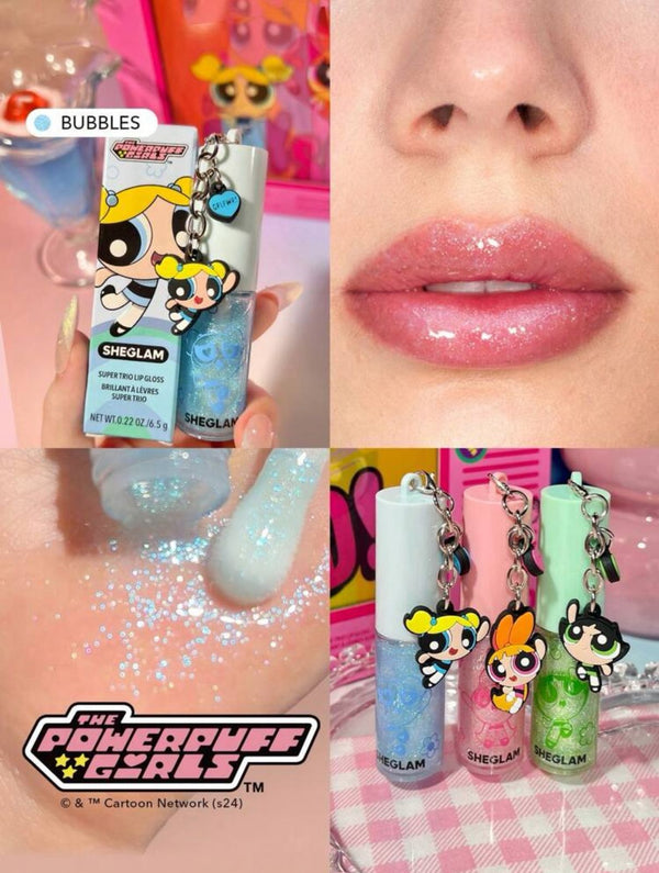 The Powerpuff Girls X SHEGLAM Super Trio Lip Gloss