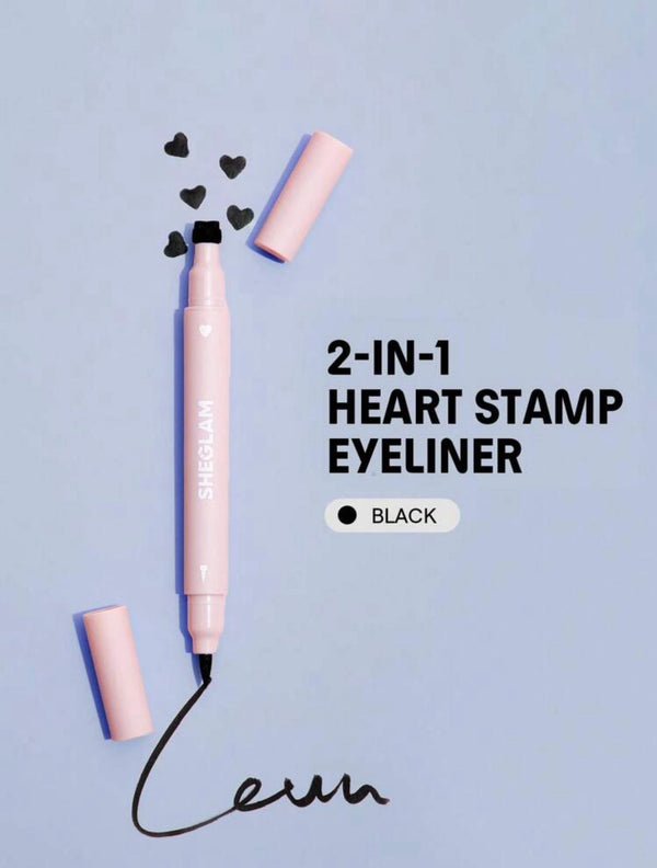 SHEGLAM Heart Eyes 2-In-1 Stamp Eyeliner Waterproof Liquid Eyeliner