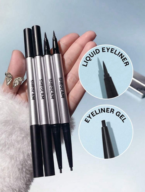 SHEGLAM On-Line Dual Eyeliner-Black Waterproof Double Head