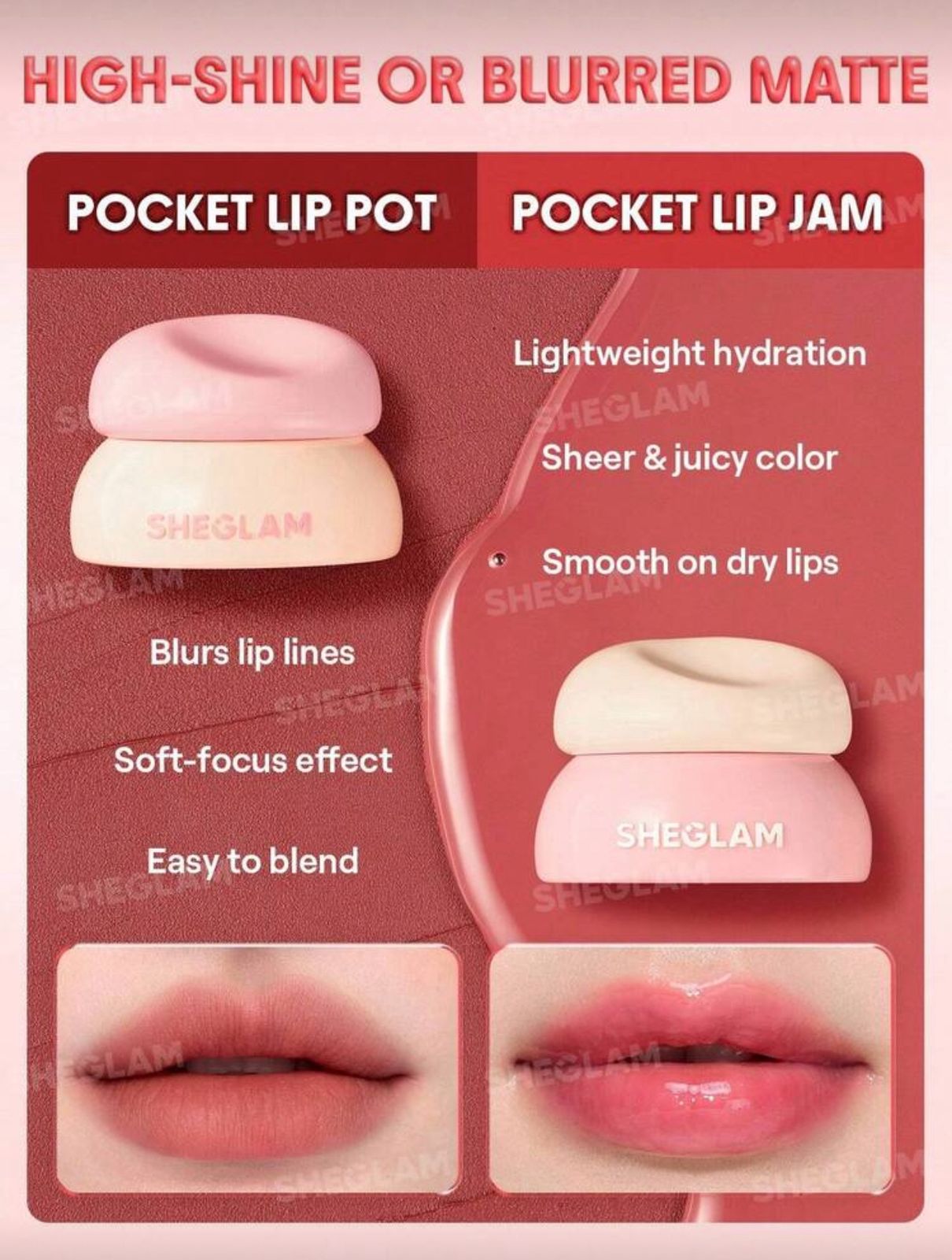 SHEGLAM Bounce Putty Pocket Lip Pot
