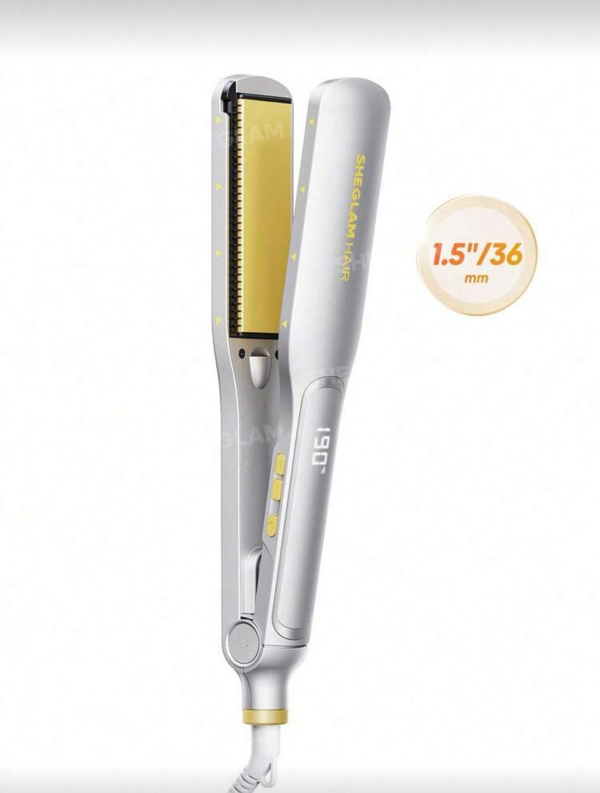 SHEGLAM HAIR Sleek Chic Wide Glide Straightener,1.5inch