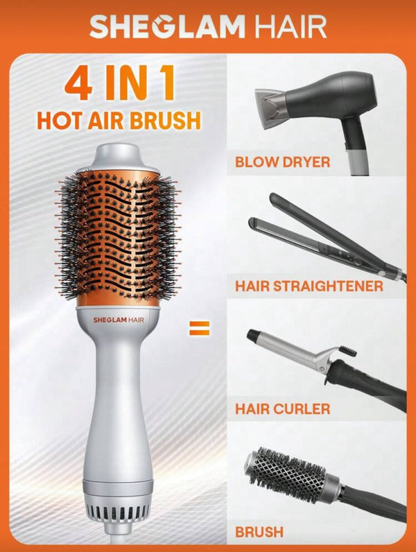 SHEGLAM HAIR Blowout Bliss Volumizing Hot Air Brush,4 In 1