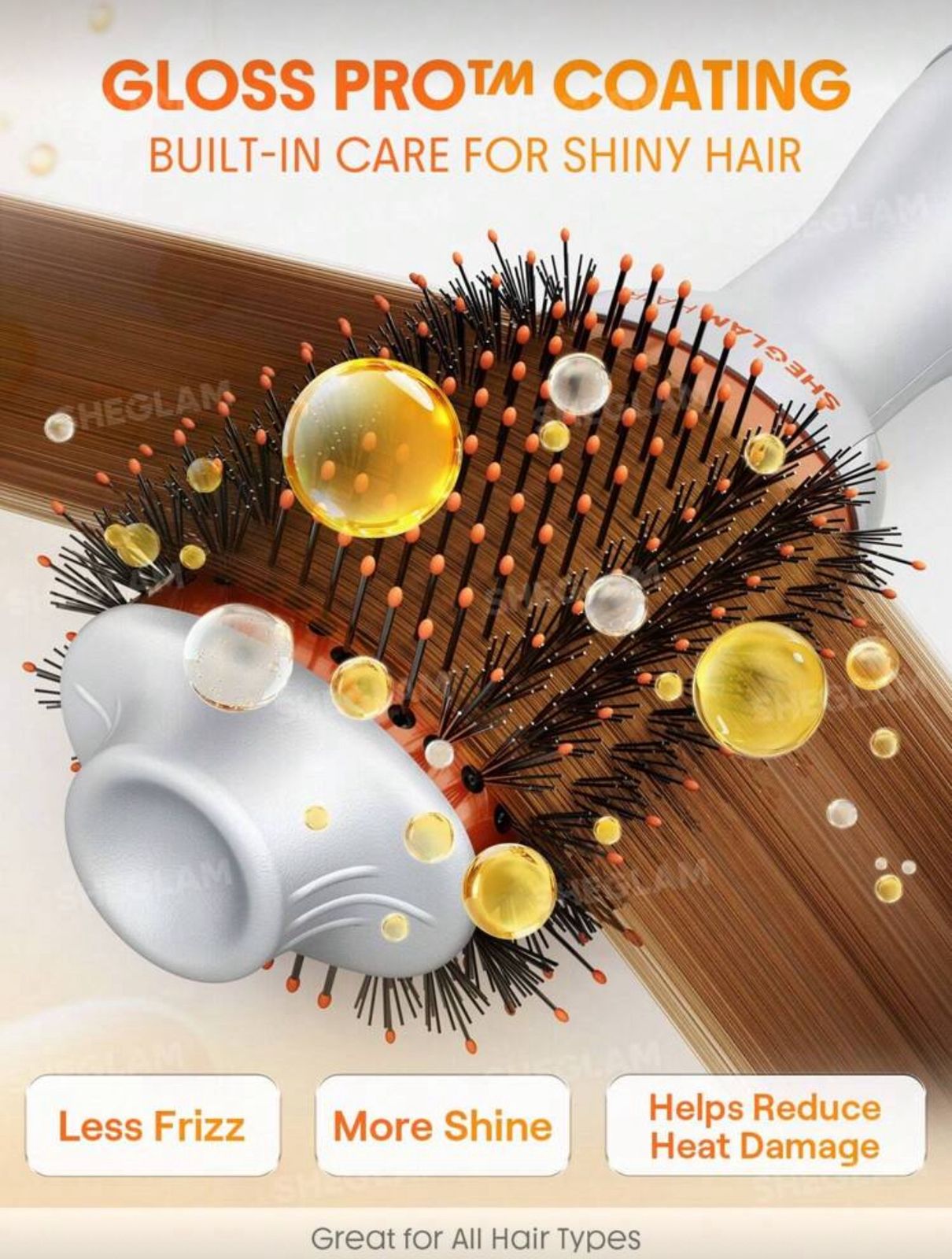 SHEGLAM HAIR Blowout Bliss Volumizing Hot Air Brush,4 In 1