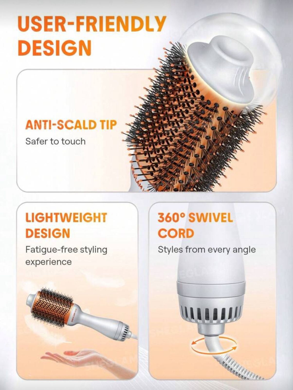 SHEGLAM HAIR Blowout Bliss Volumizing Hot Air Brush,4 In 1