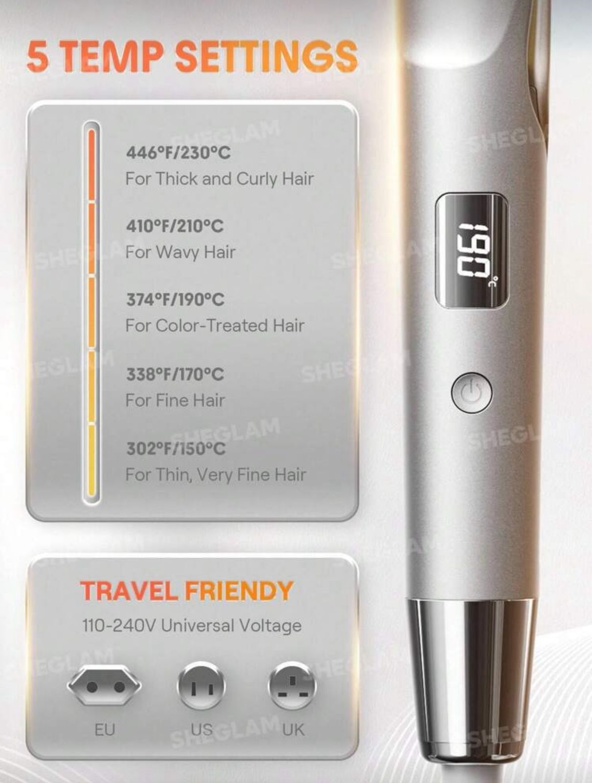 SHEGLAM HAIR Sleek Chic Twist Kiss Flat Iron