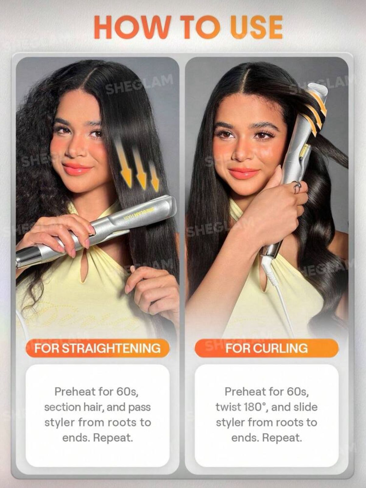 SHEGLAM HAIR Sleek Chic Twist Kiss Flat Iron