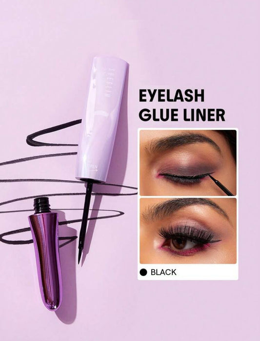 SHEGLAM All Eyes On You Eyelash Glue Liner-Black 2 In 1 Waterproof Liquid Eyeliner