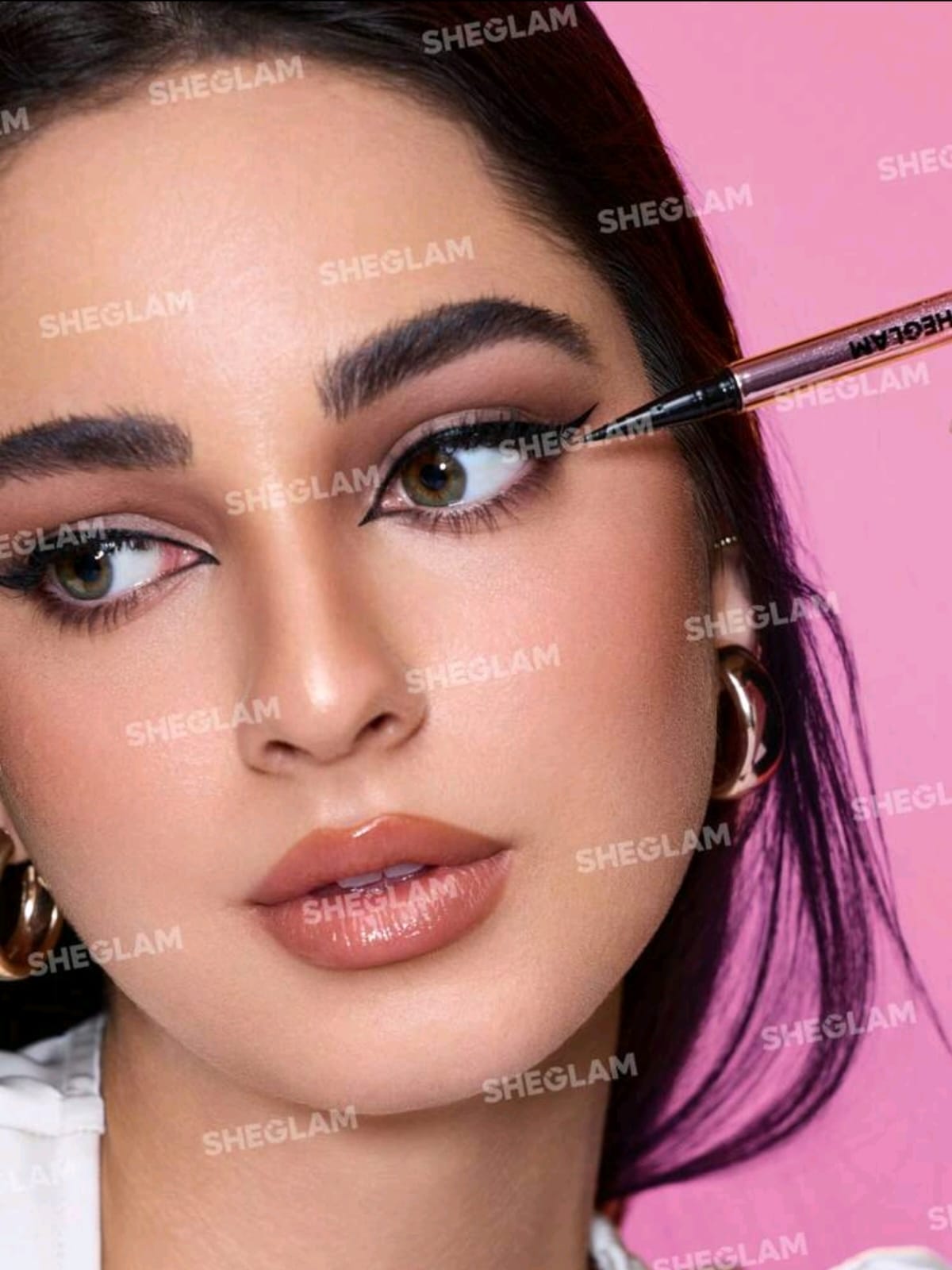 SHEGLAM Rosé Line & Define Waterproof Liquid Eyeliner-Black