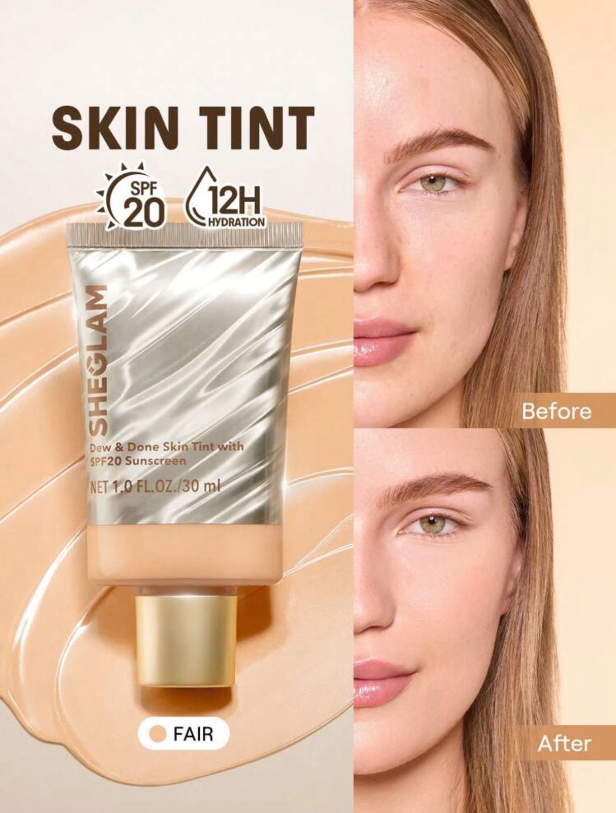 SHEGLAM Dew & Done Skin Tint With Spf20