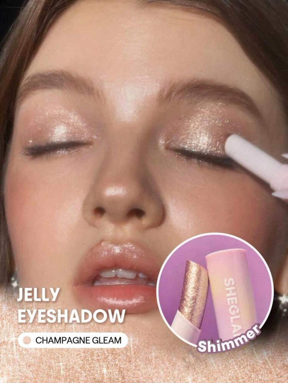 SHEGLAM Crystal Jelly Glaze Stick Multi Use Single Eyeshadow Stick Glitter Shimmer
