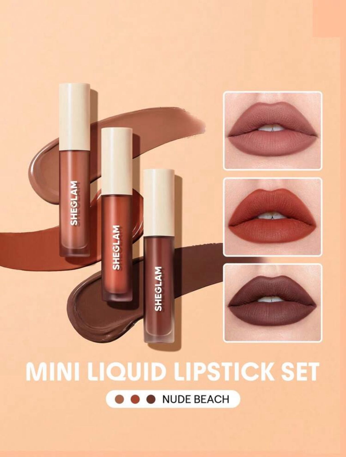 SHEGLAM Matte Allure Mini Liquid Lipstick Set  3 Pcs/Set