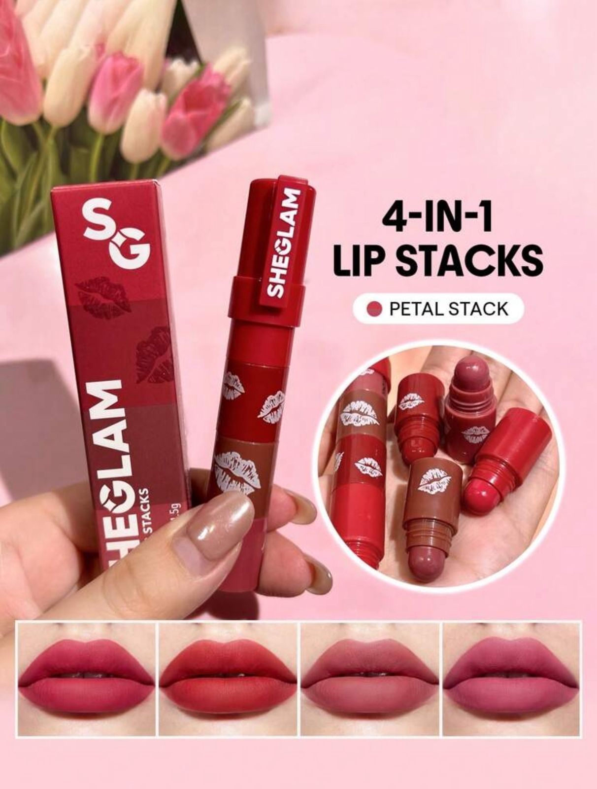 SHEGLAM Mega Lip Stacks 4 In 1