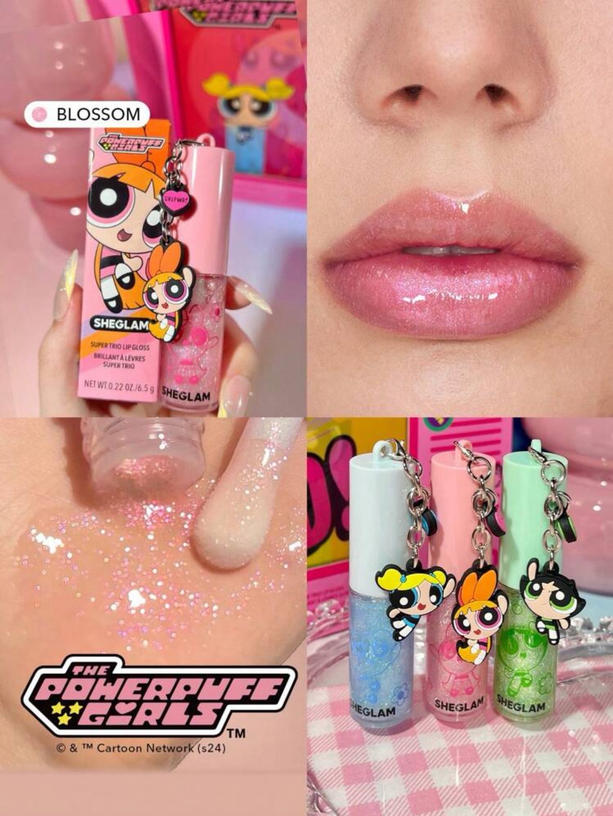 The Powerpuff Girls X SHEGLAM Super Trio Lip Gloss