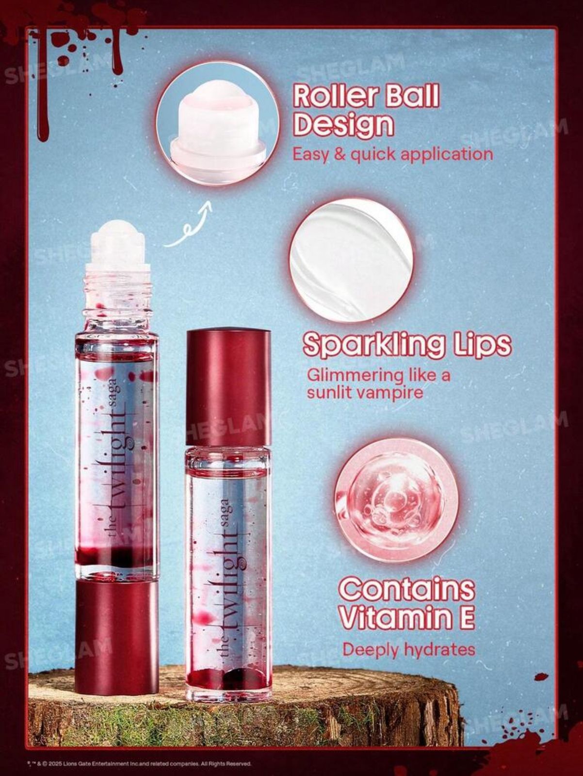 The Twilight Saga X SHEGLAM Premonition Roll On Lip Oil