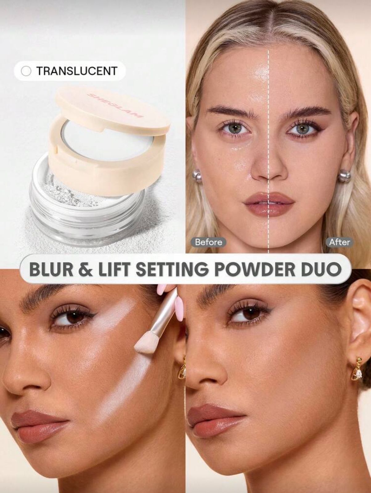 SHEGLAM Insta-Ready Ultra-Fine Blur & Lift Setting Powder Duo