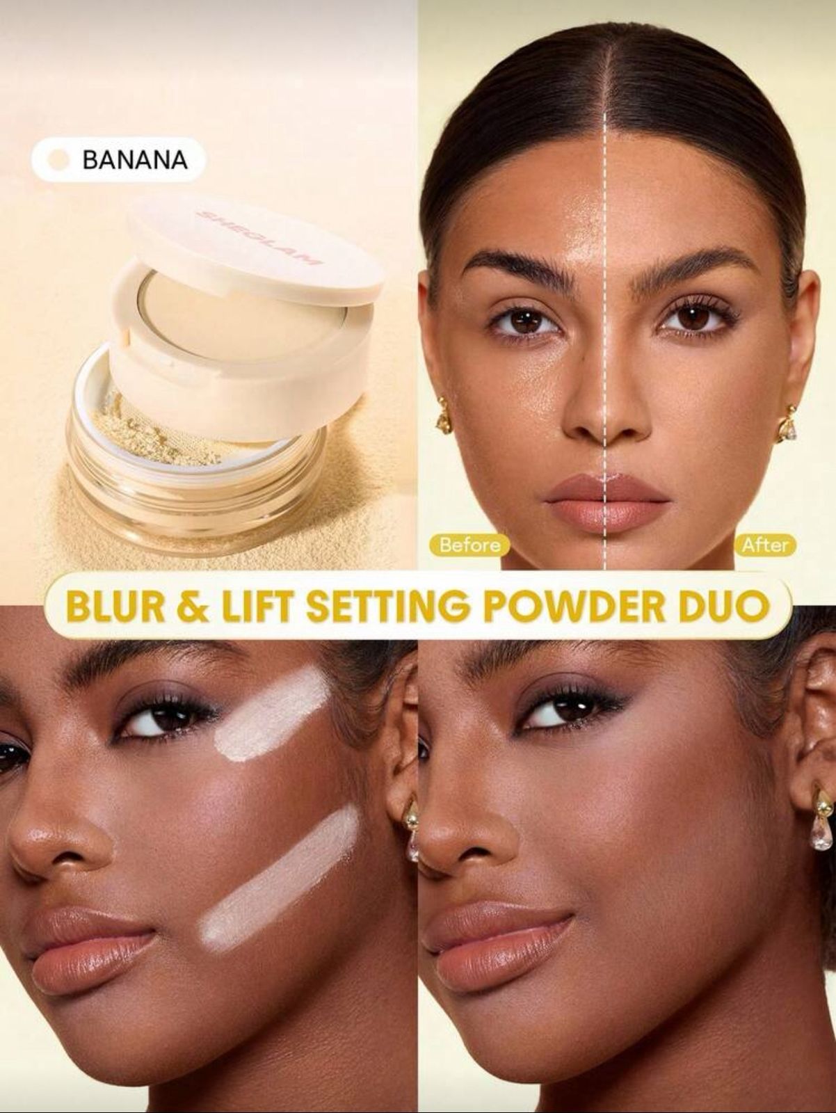 SHEGLAM Insta-Ready Ultra-Fine Blur & Lift Setting Powder Duo