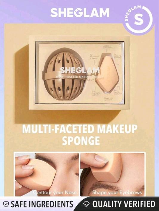 SHEGLAM Multi-Faceted Makeup Sponge Soft Makeup Blender For Foundation Highlighter Contour Blending Quick
